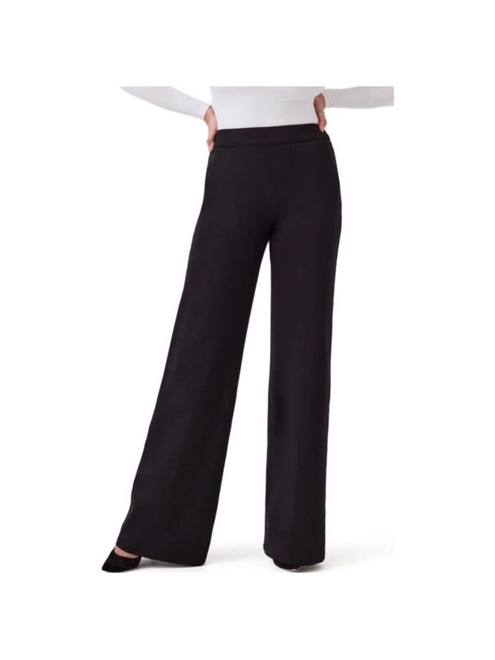 Spanx PerfectFit Ponte Wide Leg Pants Women’s Size Small Black